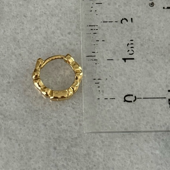 Gold Bamboo Huggie Hoop Earrings
Brand New - Picture 3 of 4